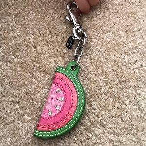 Used coach watermelon keychain